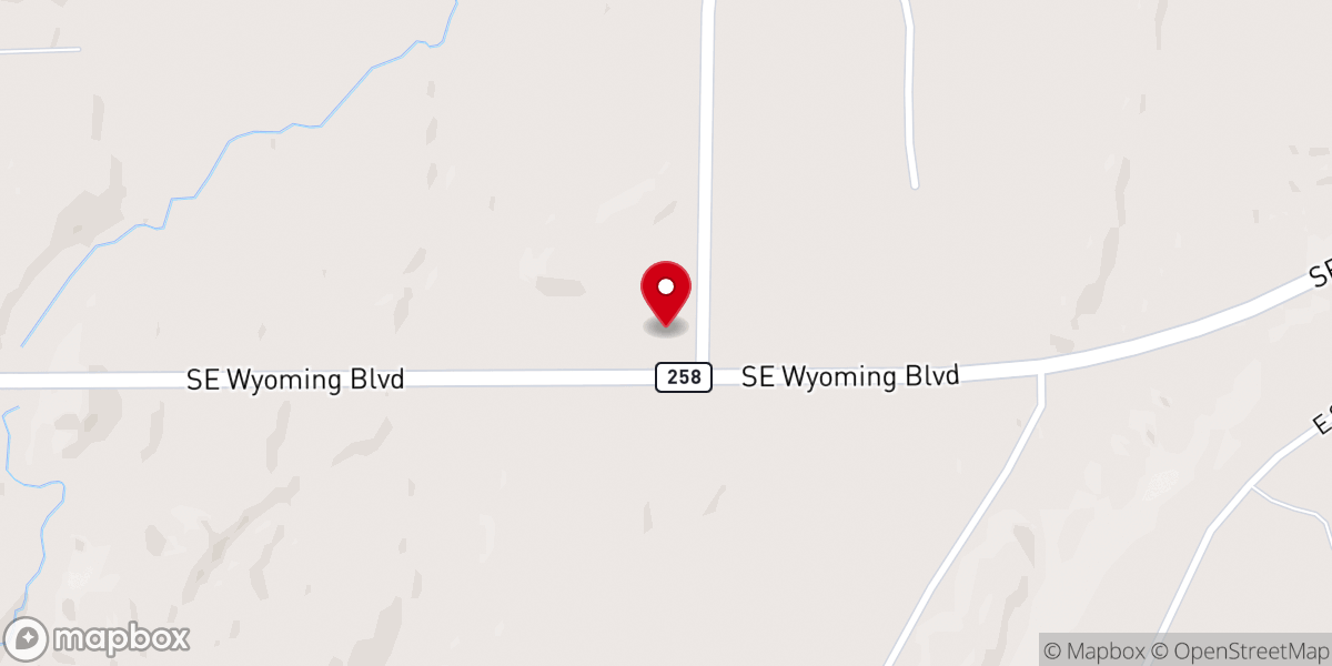 Map showing location of Sunrise Baptist Church