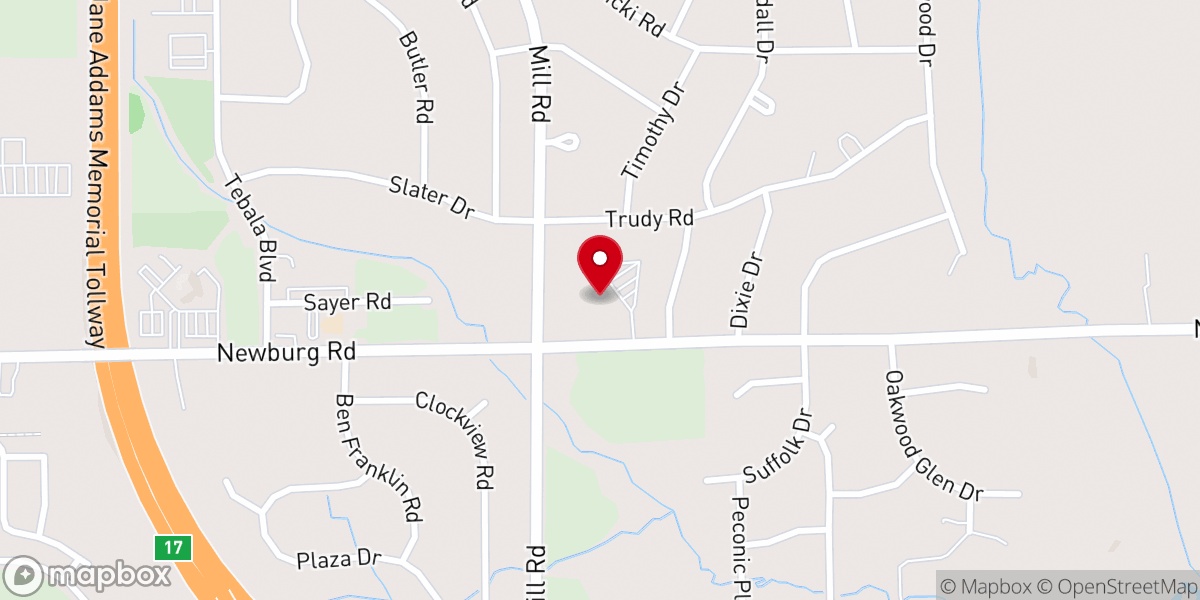 Map showing location of Christ the Rock Lutheran Church