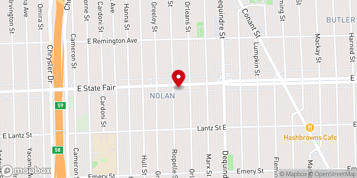 Map showing location of Mt. Calvary Baptist Church
