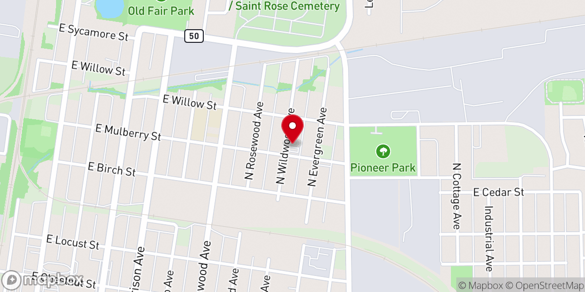 Map showing location of Saints Temple Church of God in Christ