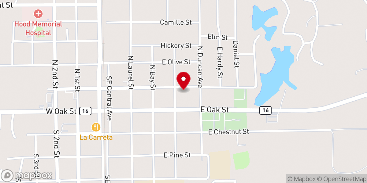 Map showing location of First Southern Methodist Church
