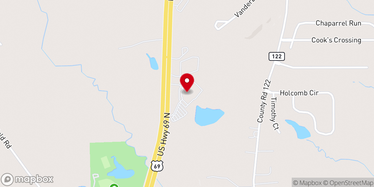 Map showing location of New Life Worship Center