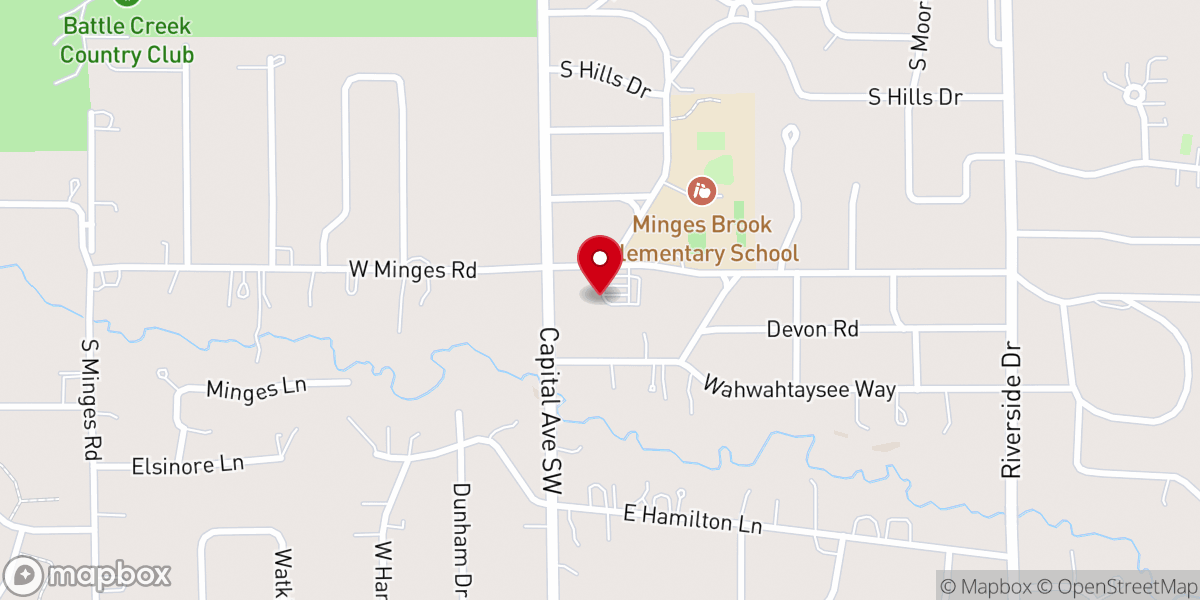 Map showing location of St Mark Lutheran