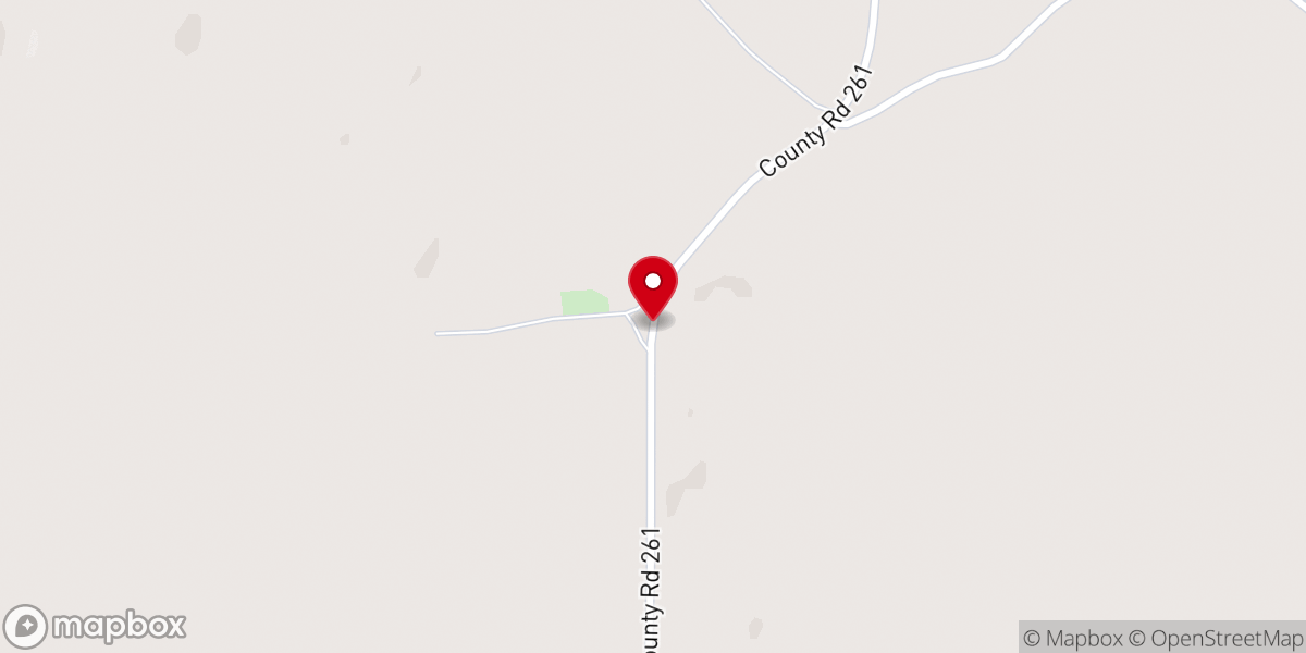Map showing location of Byrd Freewill Baptist Church