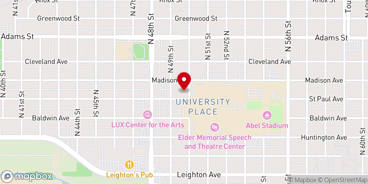 Map showing location of First United Methodist Church