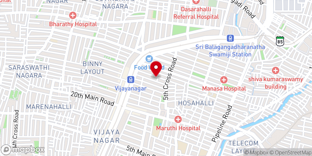 Map showing location of C.S.I Shantha Oliver Memorial Church