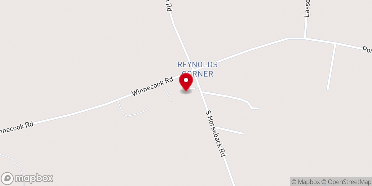 Map showing location of Winnecook Christian Church