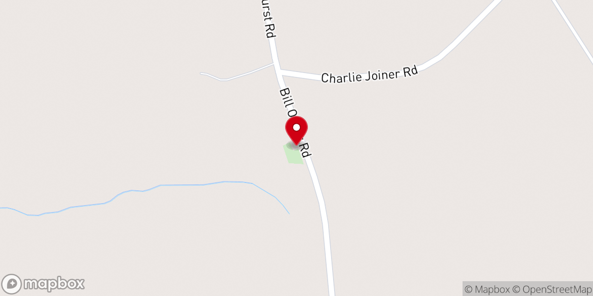 Map showing location of Burnett Grove AME Church