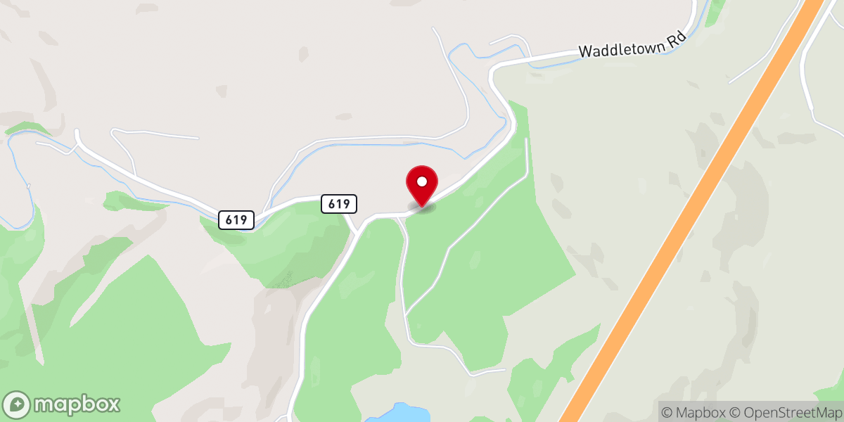 Map showing location of Green Hill Church
