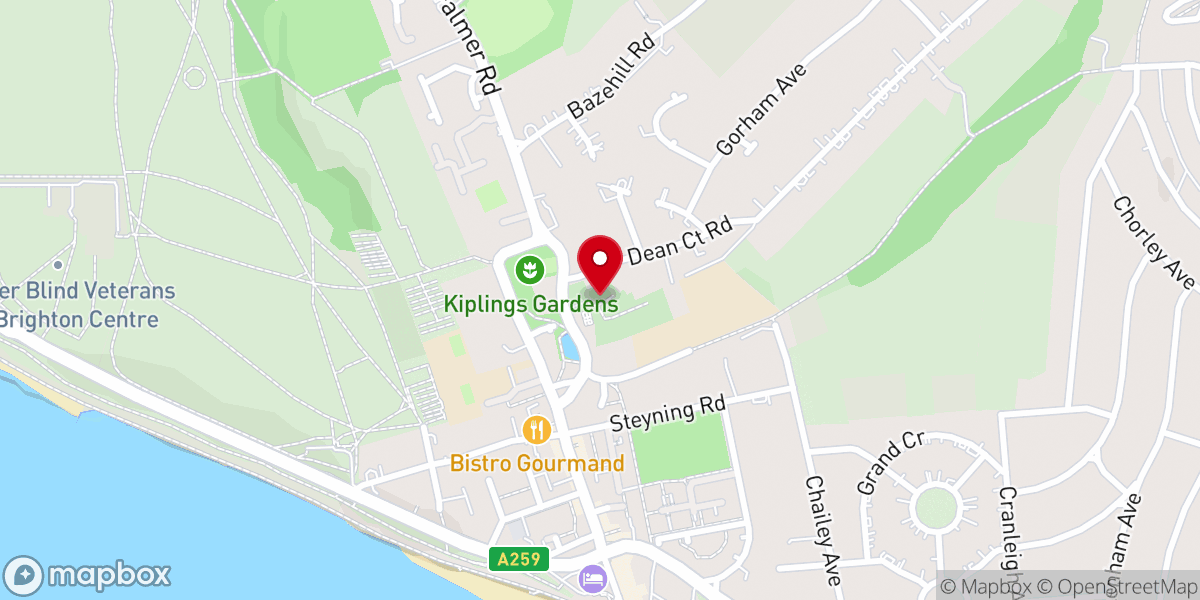 Map showing location of St Margaret's Church