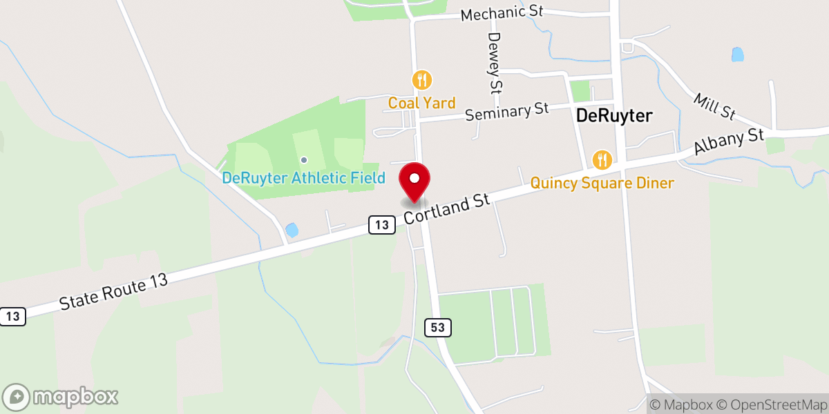 Map showing location of DeRuyter Seventh-day Adventist Church