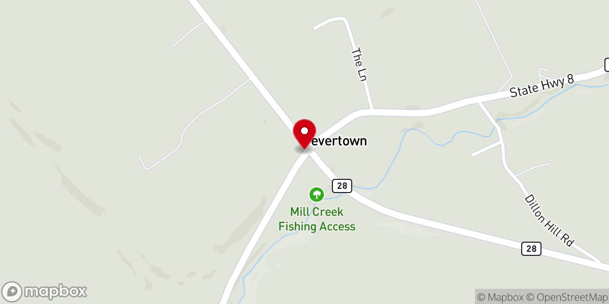 Map showing location of Wevertown