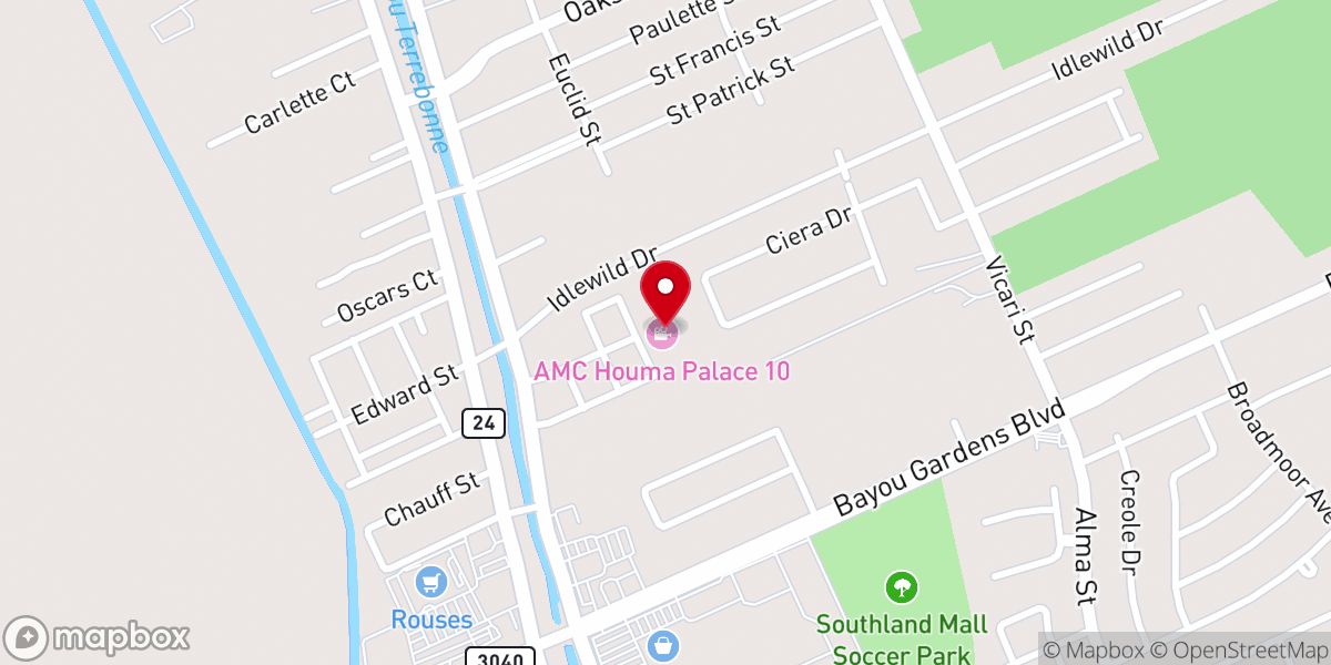 Map showing location of AMC Houma Palace 10