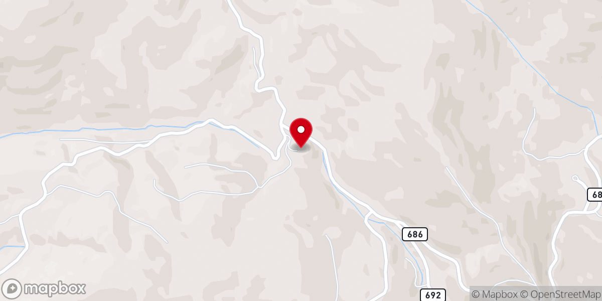 Map showing location of Cool Spring Church