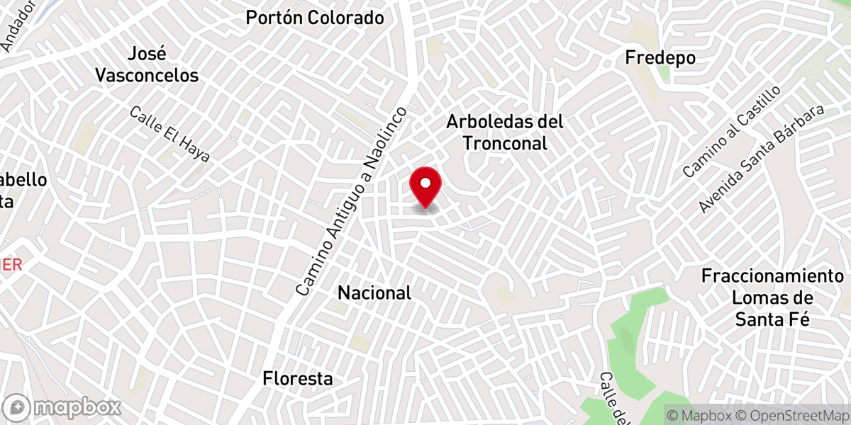 Map showing location of Templo Evangélico Monte de los Olivos MIEPI