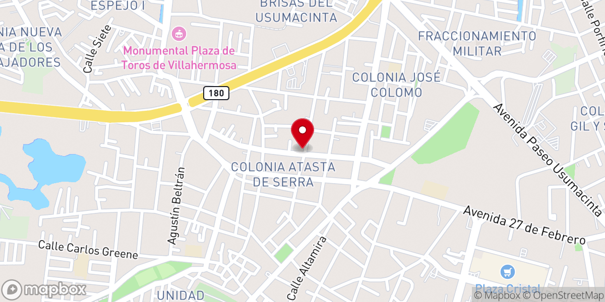 Map showing location of Parroquia Jesús Nazareno