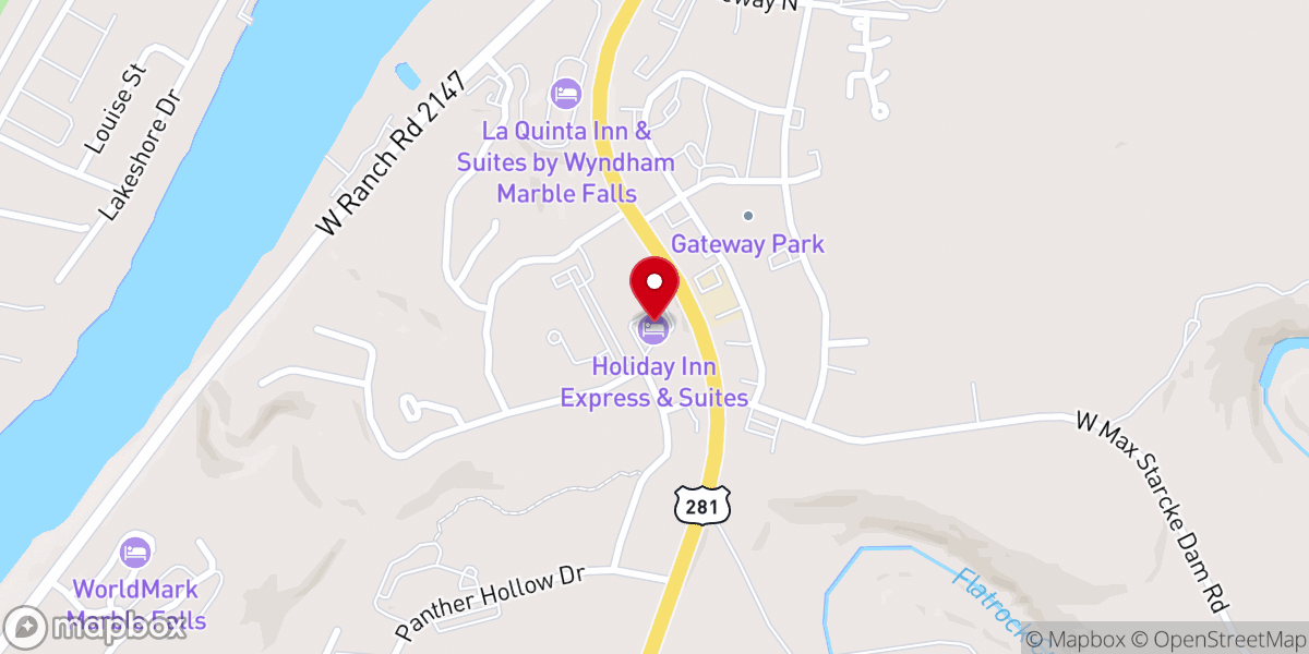 Map showing location of Holiday Inn Express & Suites Marble Falls by IHG