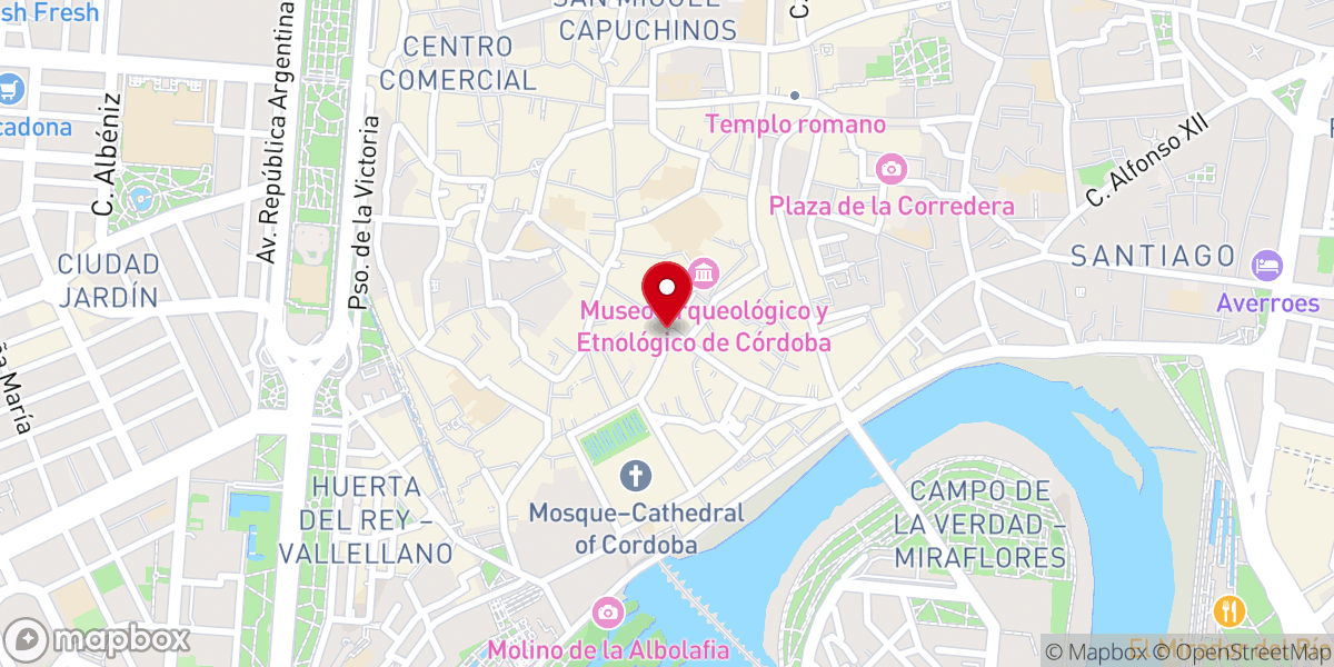 Map showing location of Convento de la Encarnación