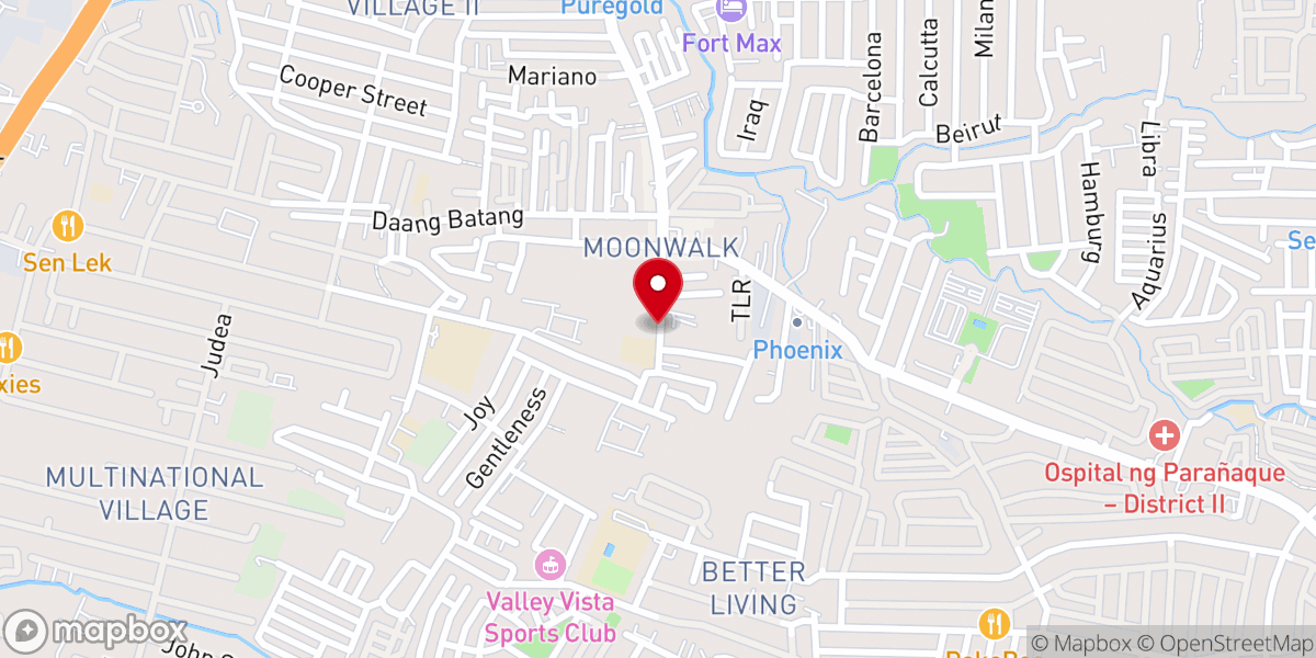 Map showing location of San Agustin Parish Church - Moonwalk, Parañaque City (Diocese of Parañaque)