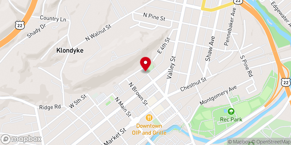 Map showing location of Sacred Heart of Jesus