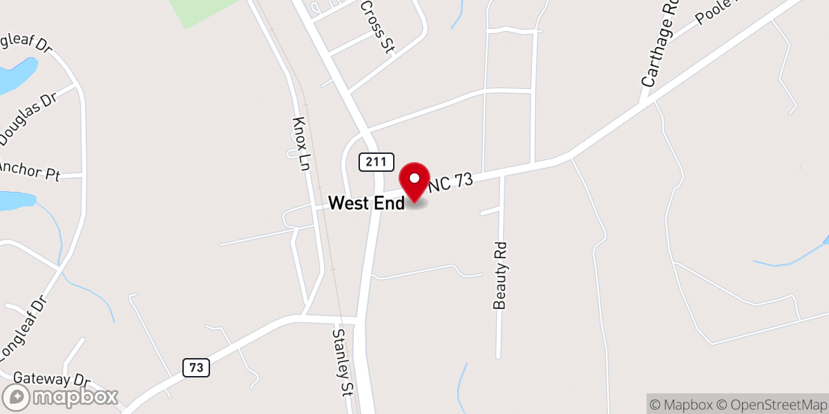 Map showing location of WEUMC Food Pantry - Food Distribution Center