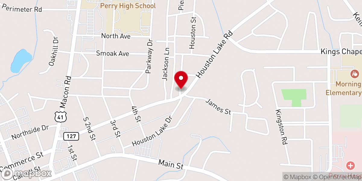 Map showing location of Old Field Baptist Church