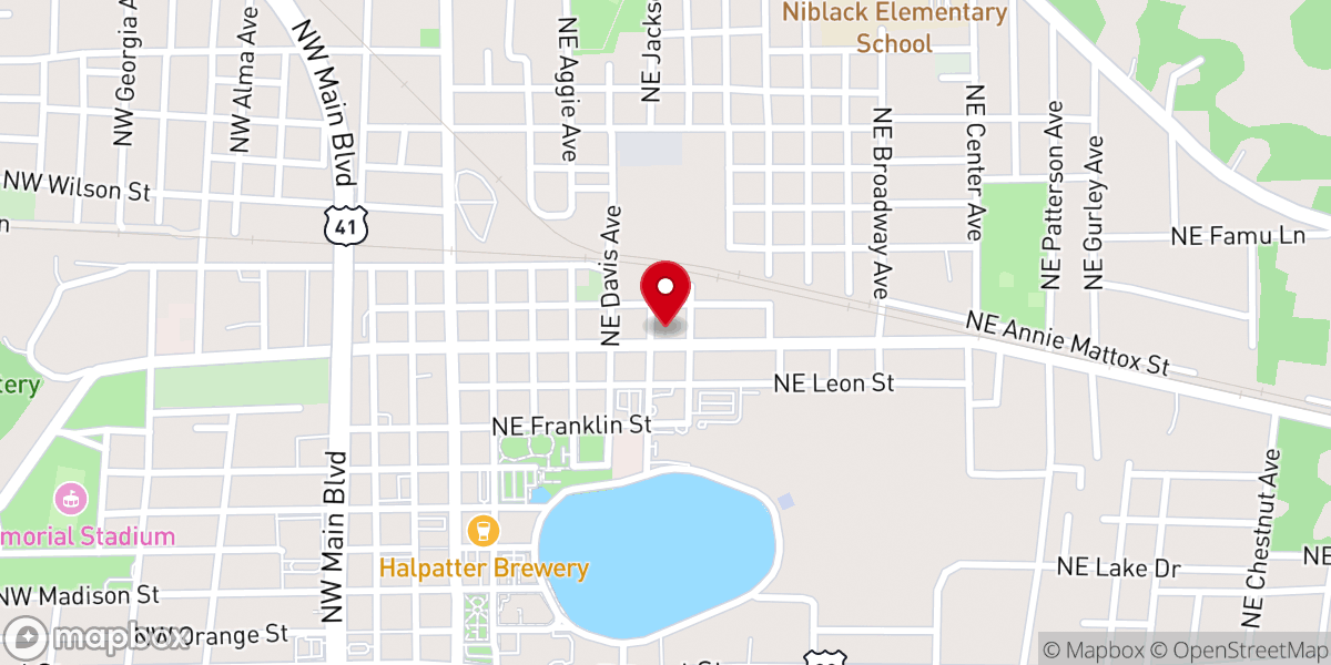 Map showing location of New Mt. Pisgah AME Church