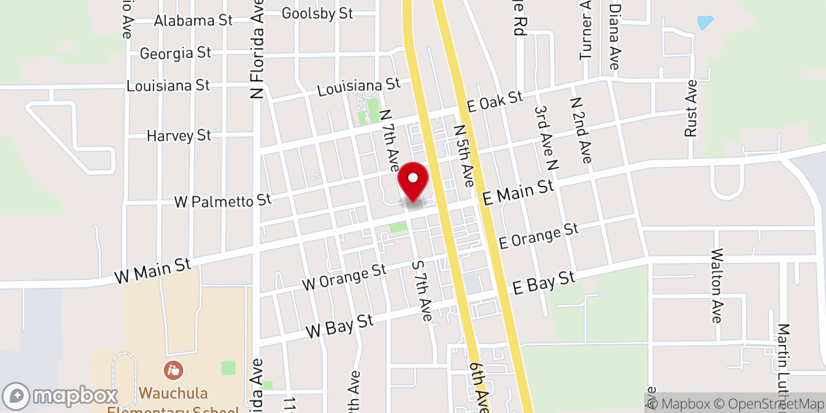 Map showing location of Honey Bear Bake Co.