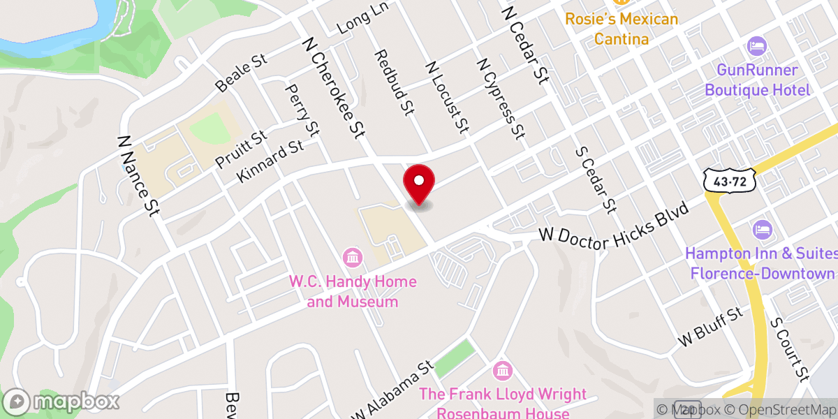 Map showing location of Greater St. Paul African Methodist Episcopal Church