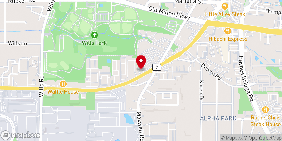 Map showing location of Tabernacale Baptist Church