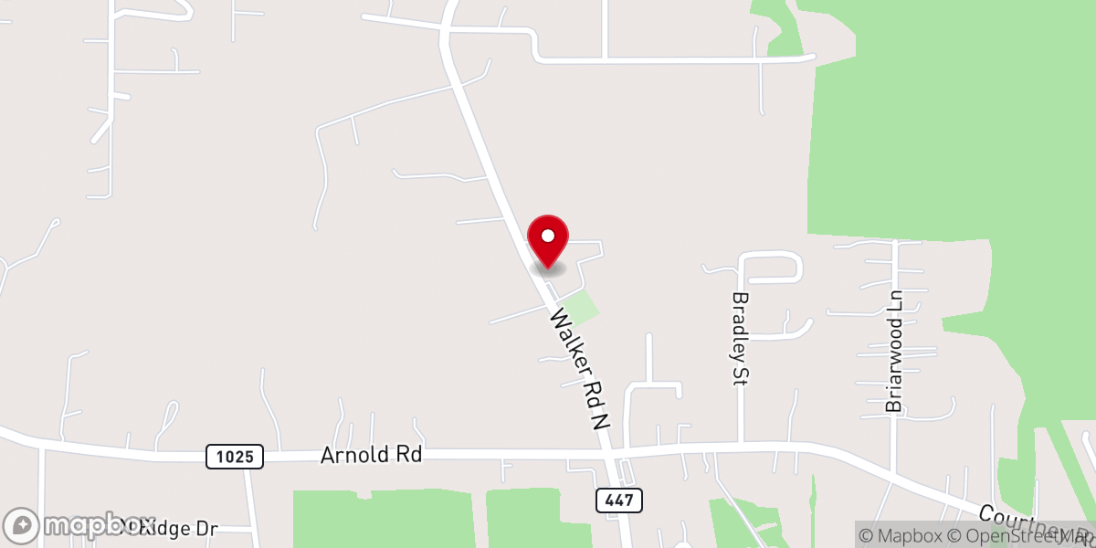 Map showing location of Judson Baptist Church