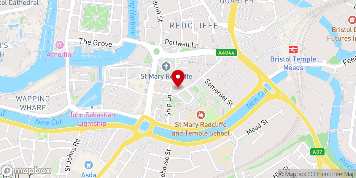 Map showing location of Faithspace