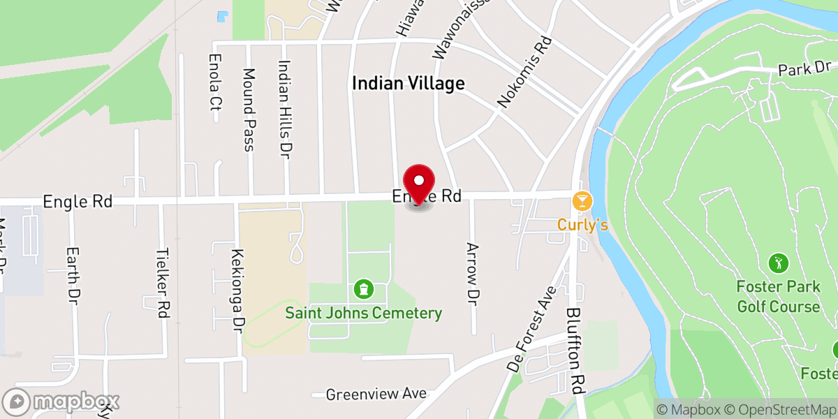 Map showing location of Bethany Lutheran Church