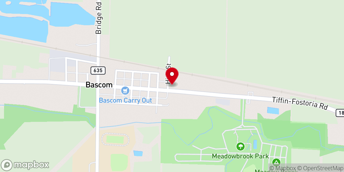 Map showing location of Bascom Community Church
