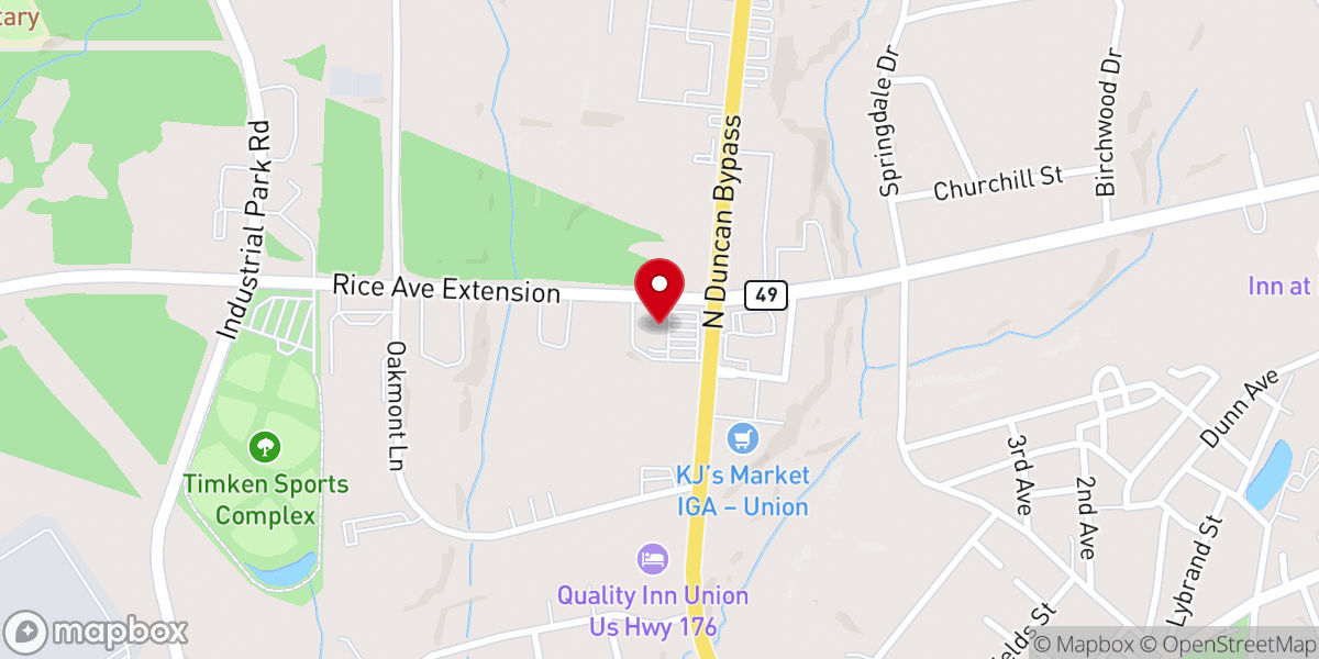 Map showing location of Greater Union Church
