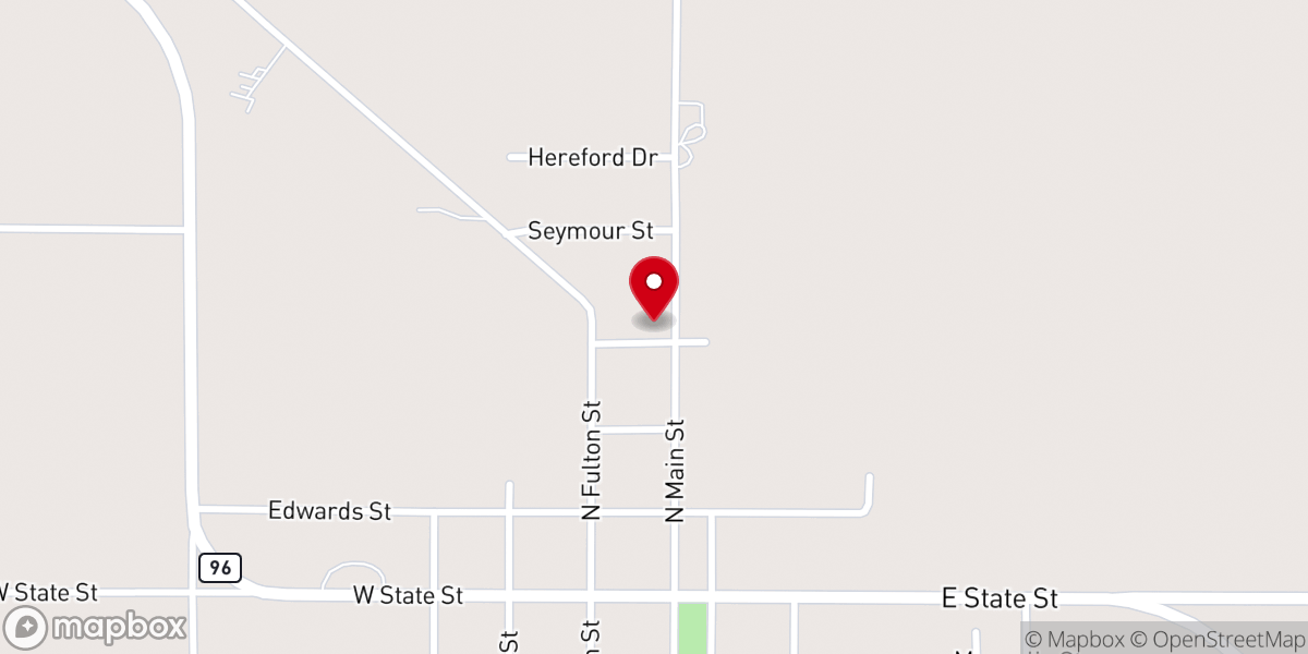 Map showing location of Payson Christian Church