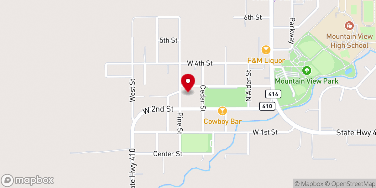 Map showing location of First Presbyterian Church