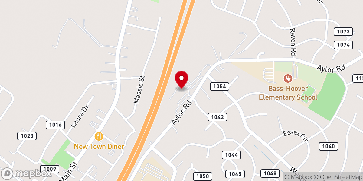 Map showing location of Abundant Life Church
