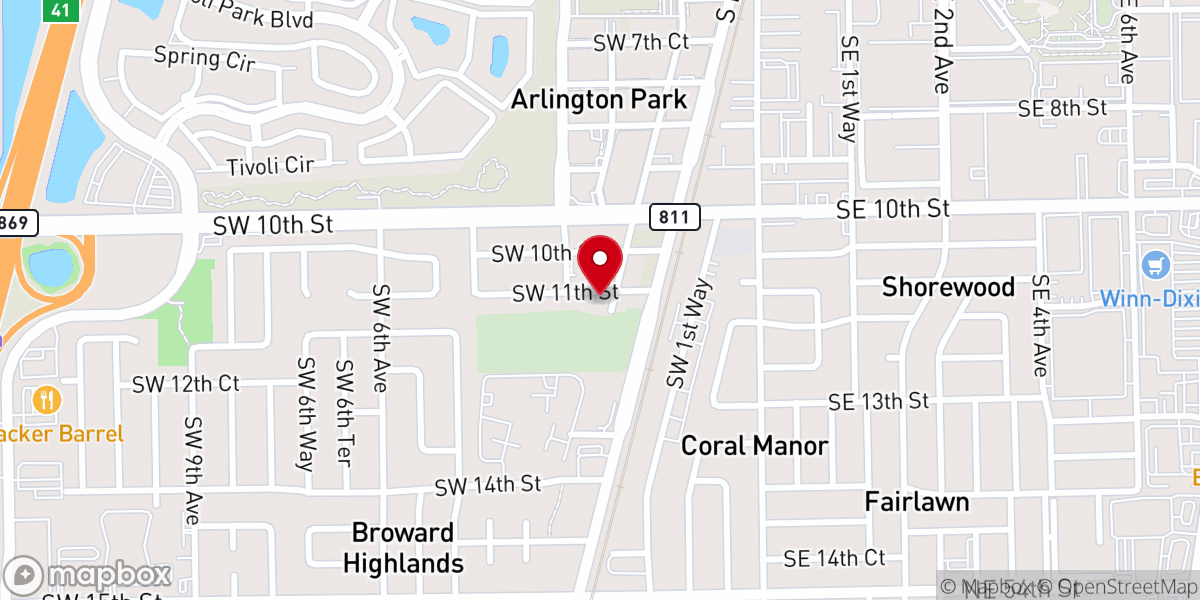 Map showing location of New Beginning Christian Center