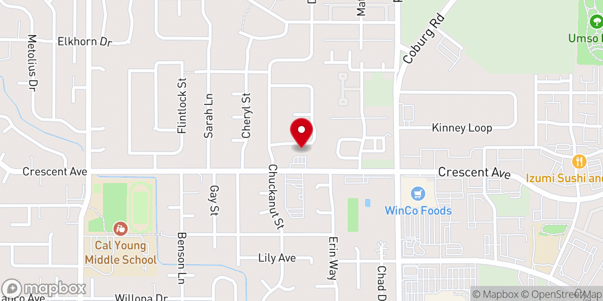 Map showing location of Lane County Youth for Christ