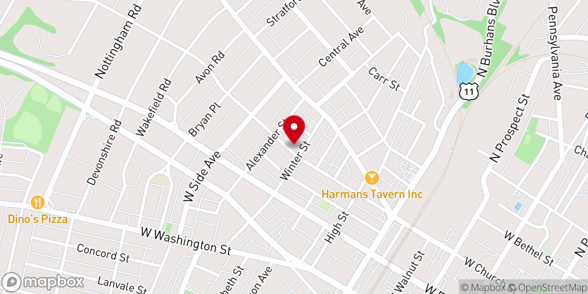 Map showing location of First United Methodist Church