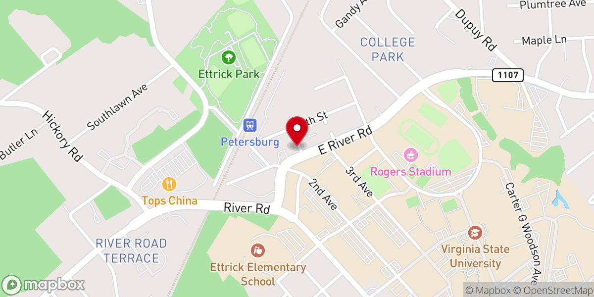 Map showing location of Shiloh Pentecostal Church
