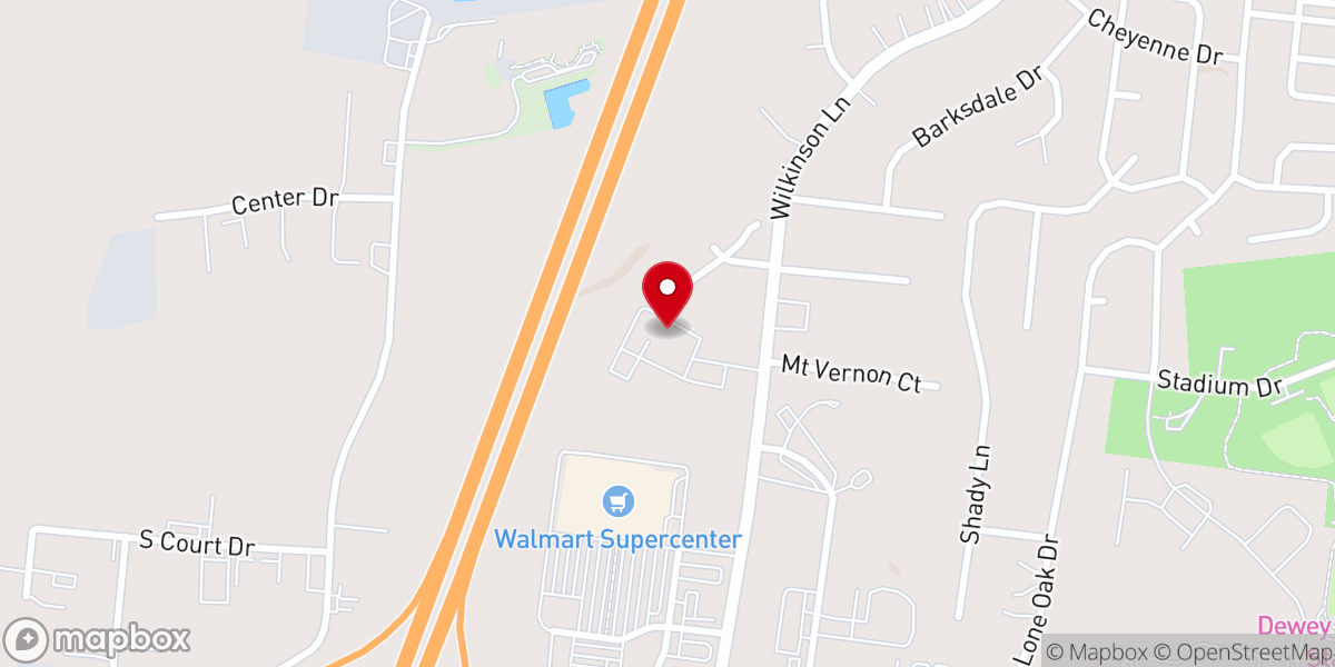 Map showing location of Northridge Church Assemblies of God