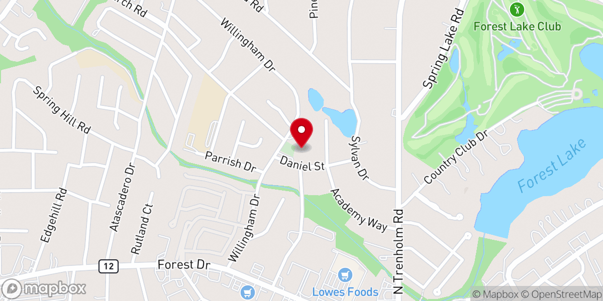 Map showing location of Bethel United Methodist Church