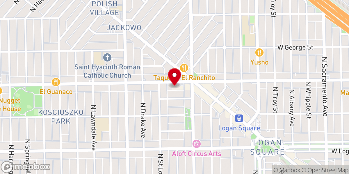 Map showing location of Root and Branch Church
