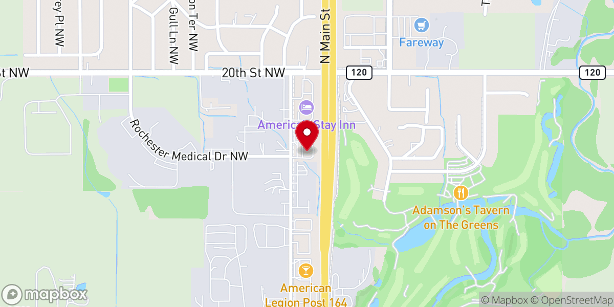 Map showing location of Pizza Ranch
