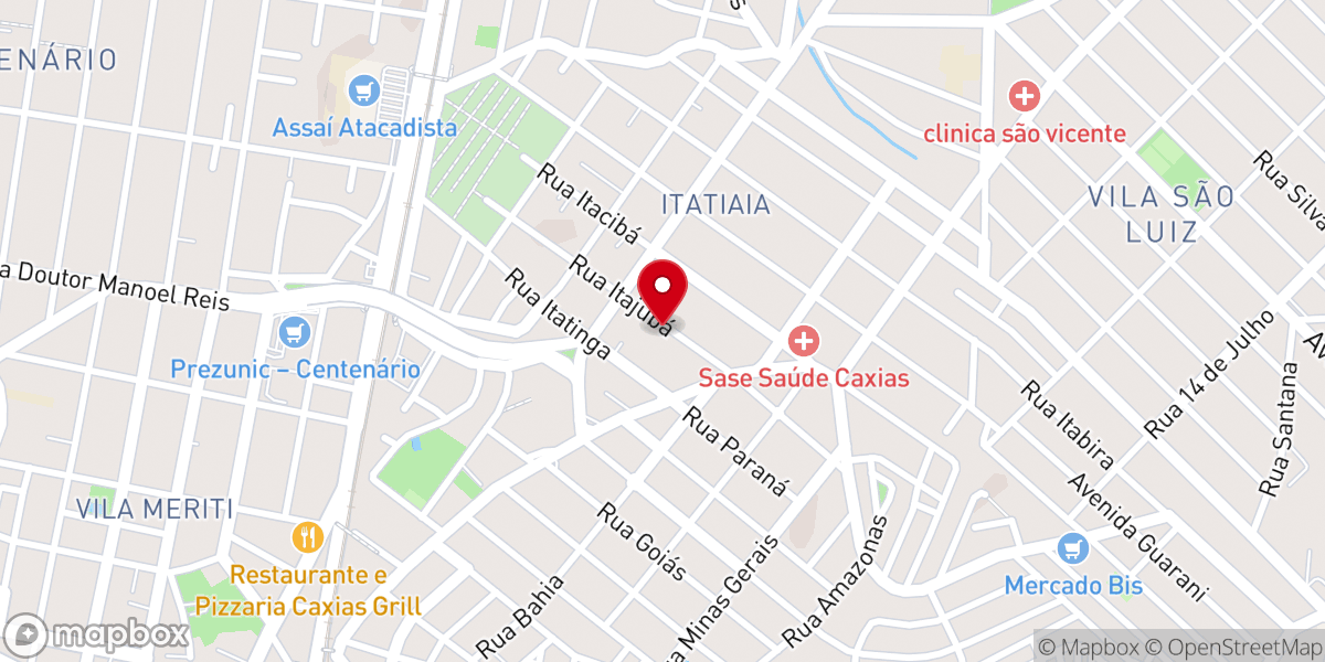 Map showing location of Igreja Batista Boas Novas