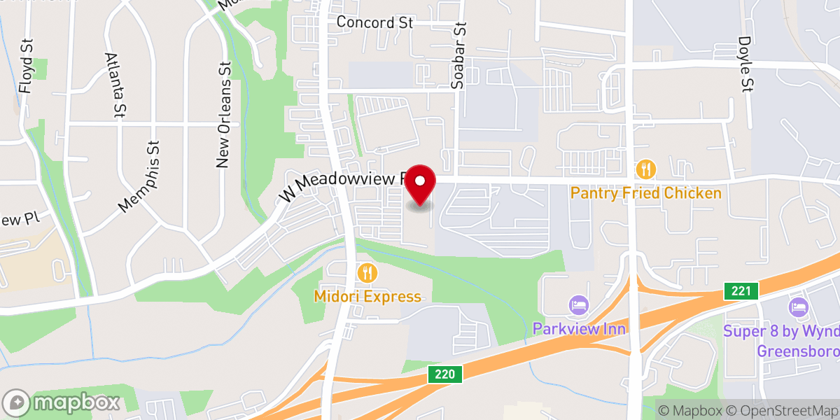 Map showing location of Destiny Christian Center