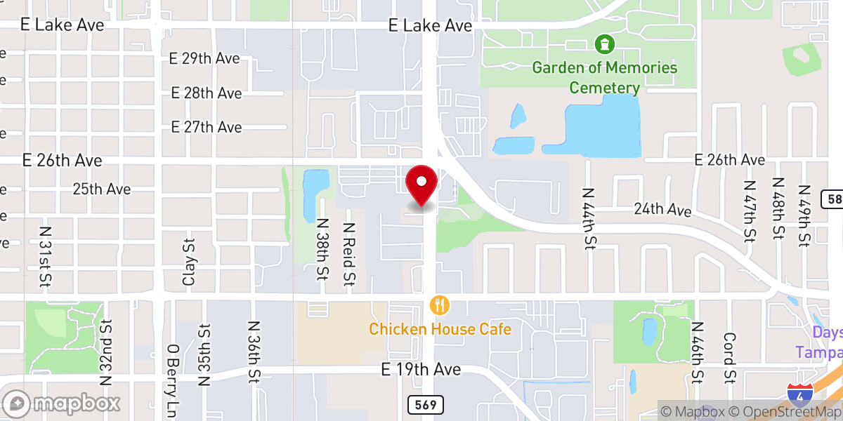 Map showing location of Victory Harvest Church