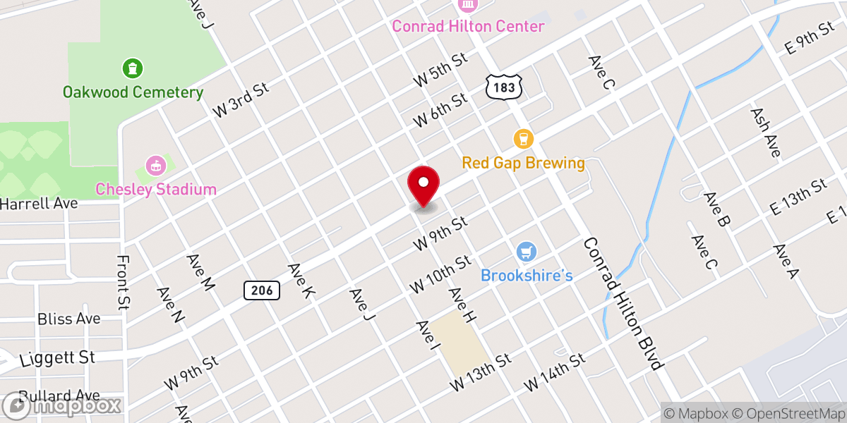 Map showing location of First Methodist Church